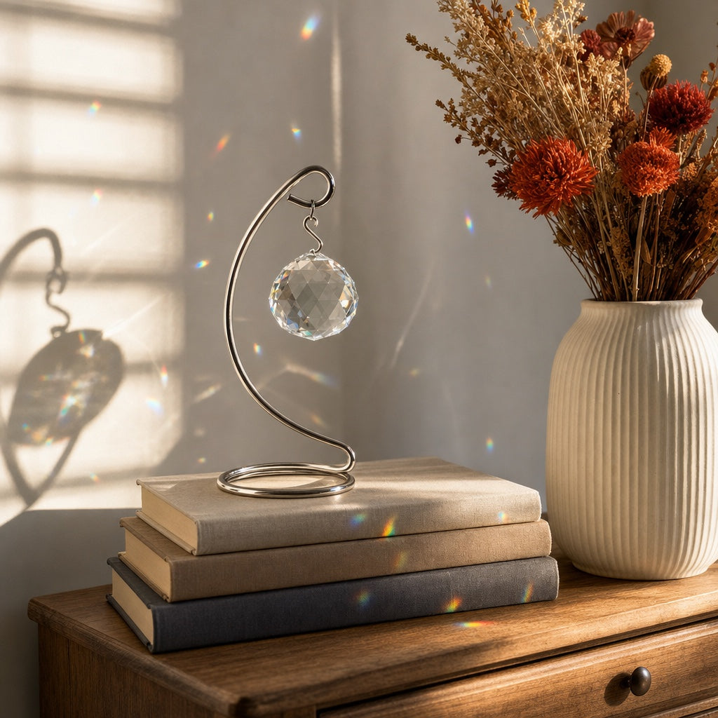 The Light Remains™ Tabletop: Memorial Crystal with Stand