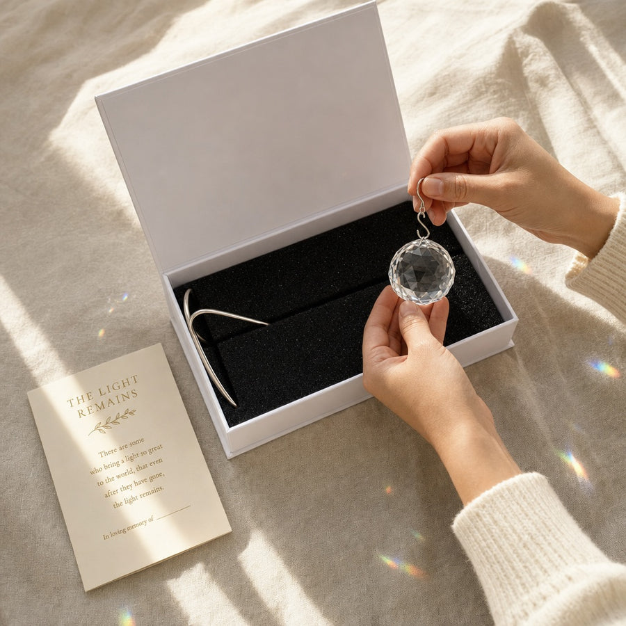 Lifting the crystal out of the Bobby & Willow gift box