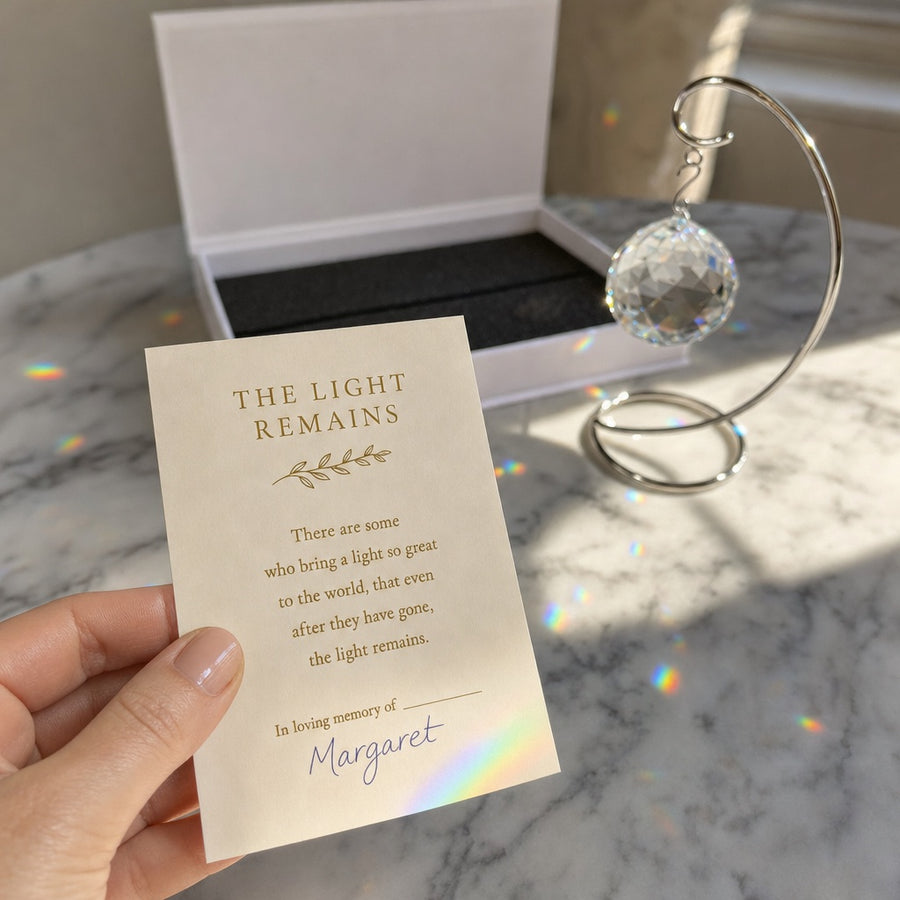 The poem card with a name written by hand on the last line